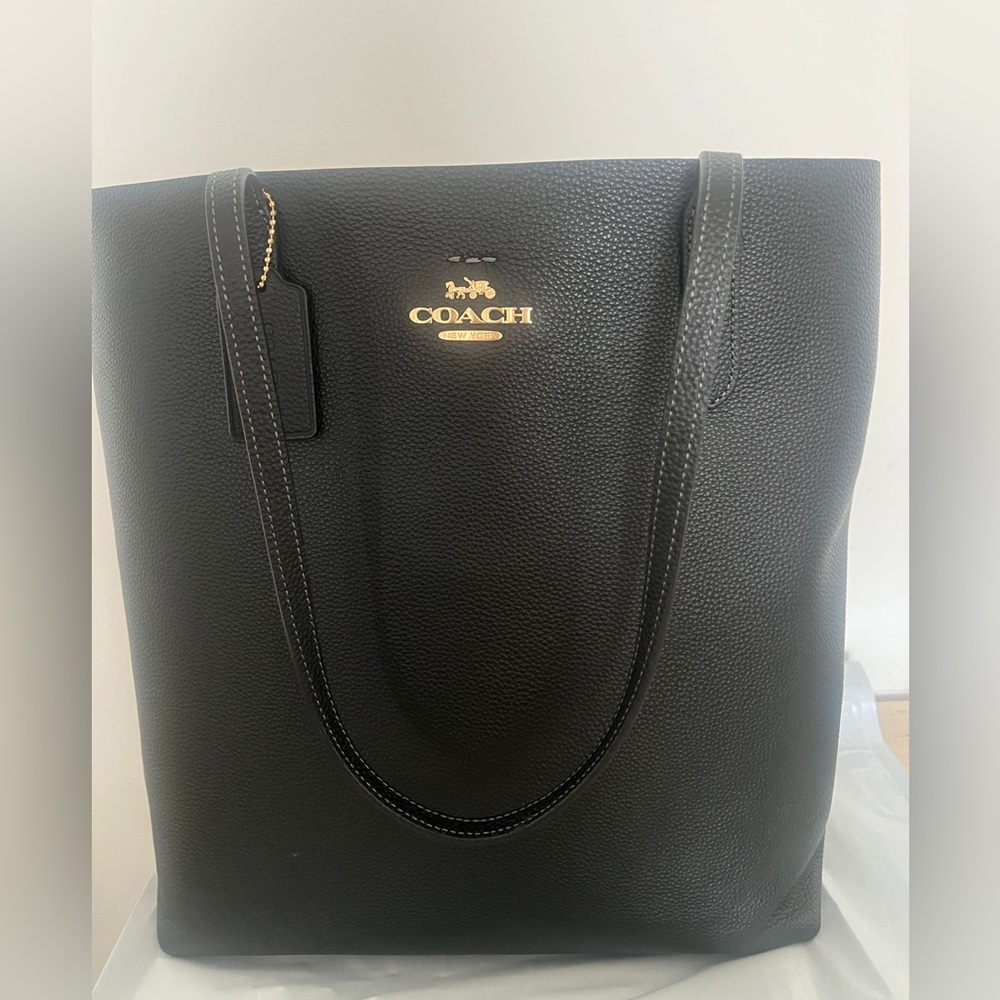 Coach Thea Leather Large Shoulder Tote Black - Picture 10 of 10